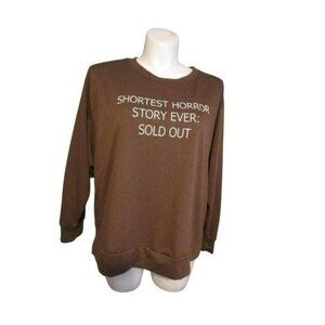 Sew in Love Size Large Womens Brown Sweatshirt #A-3